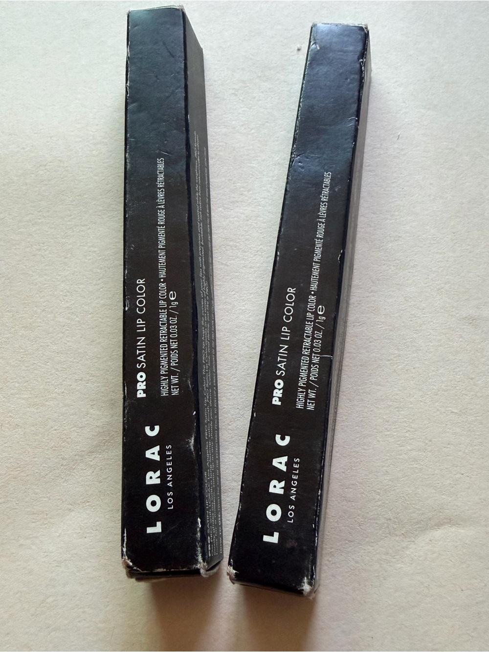 2 Pack Lorac Pro Satin Lip Color, Vintage Rose, 0.03 oz Highly Pigmented New Box